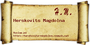 Herskovits Magdolna névjegykártya